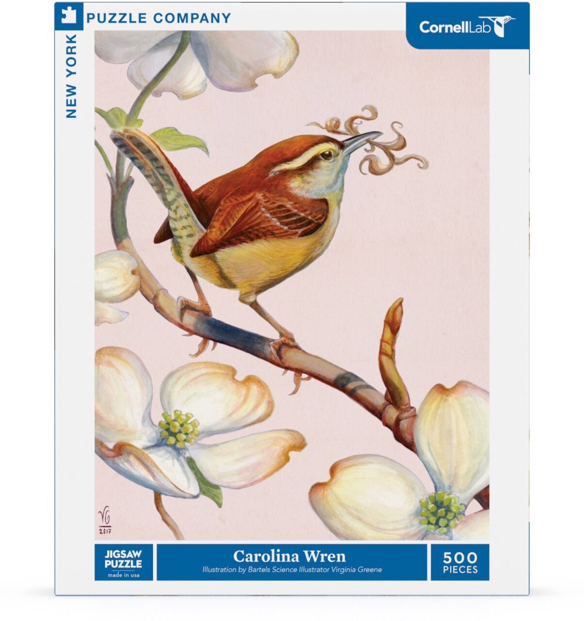 New York Puzzle Company Carolina Wren 500 Piece Piece Jigsaw Puzzle